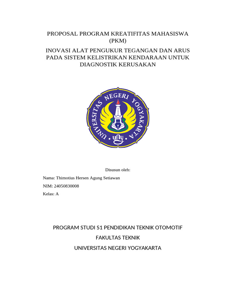 PROPOSAL PKM Hersen Alat Pengukuran | PDF | Komputer | Teknologi & Rekayasa