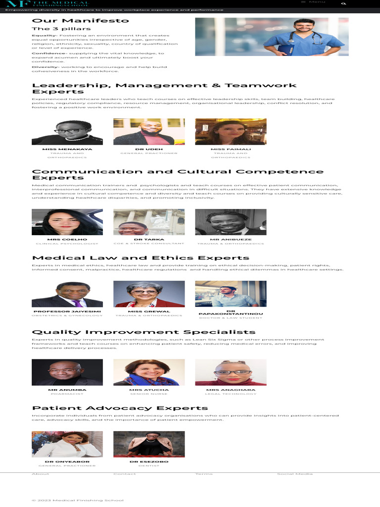 Instructors - Medical Finishing School | PDF | Health Care | General ...