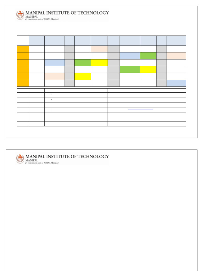 Data Science & Computer Apps Timetable 2024 | PDF | Information Science ...