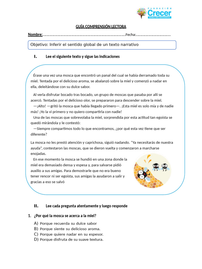1° Inferir El Sentido Del Texto - 4° Octubre | PDF