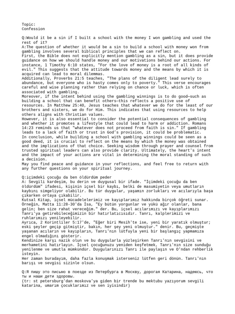 Confession | PDF