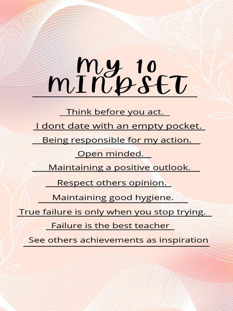 My 10 Mindsets | PDF