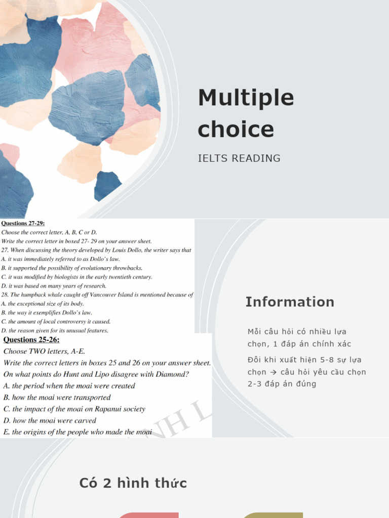 IELTS READING - Multiple Choice | PDF