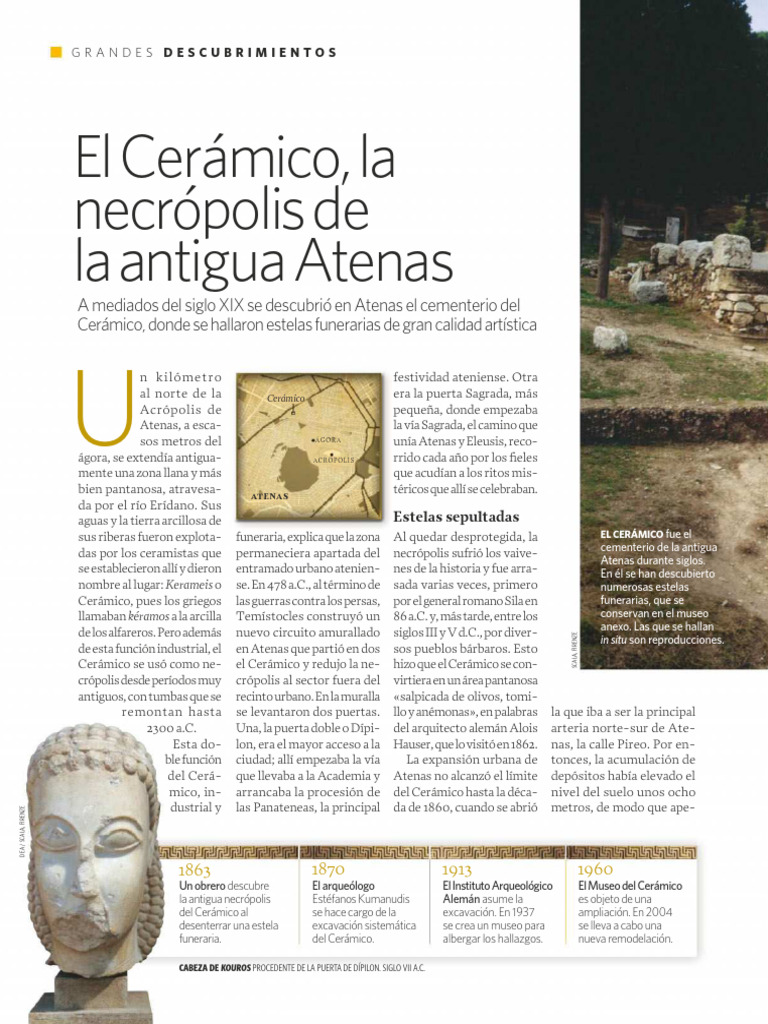 Cerámico de Atenas: Necrópolis y Hallazgos | PDF | Antigua Grecia