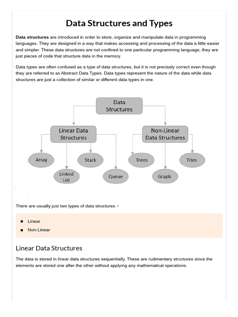 Data Structures and Types | PDF | Data Structure | Data Type