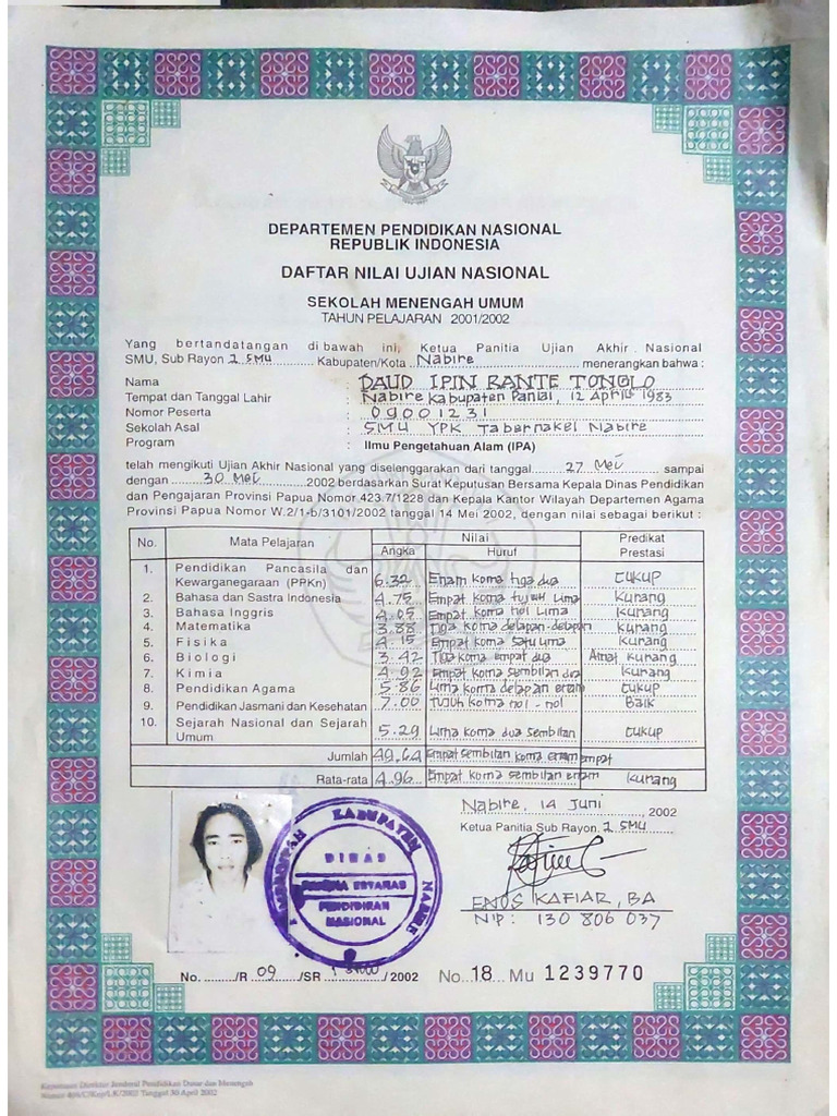 Transif Nilai BP Firga | PDF