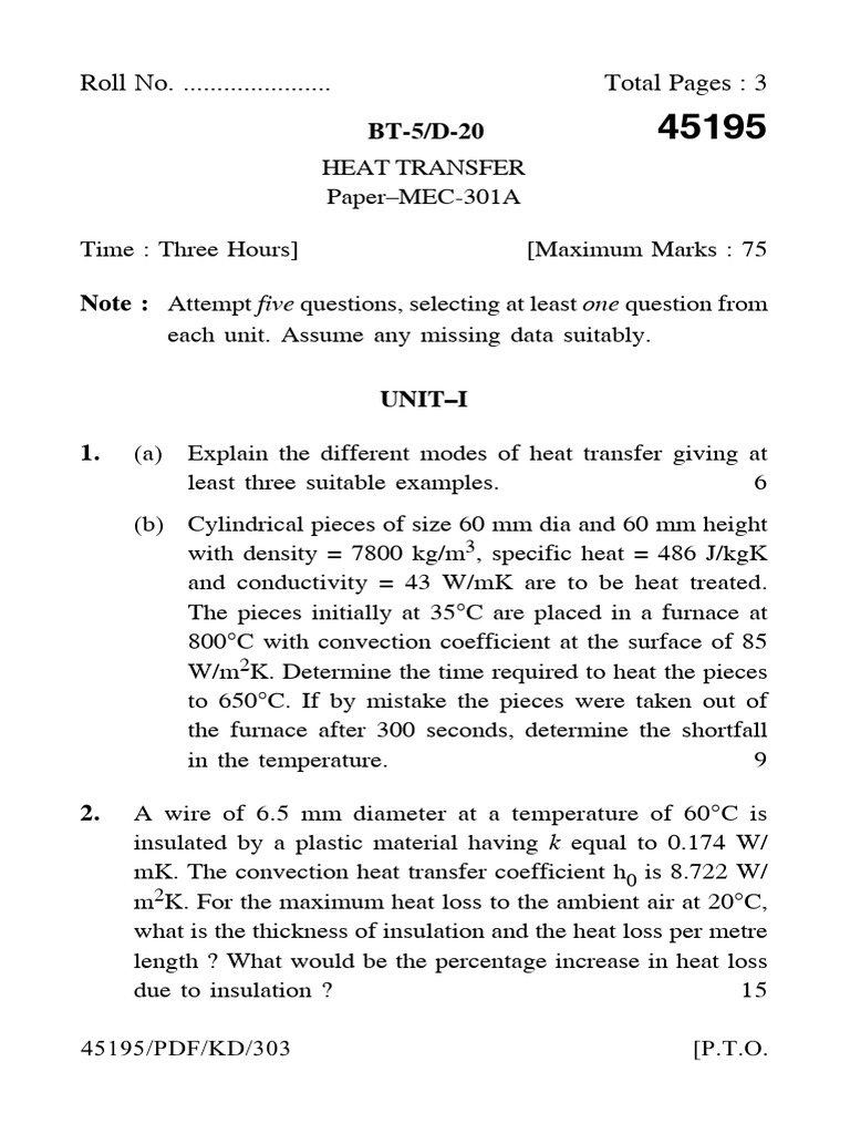 Heat Transfer | PDF | Heat Transfer | Thermal Insulation