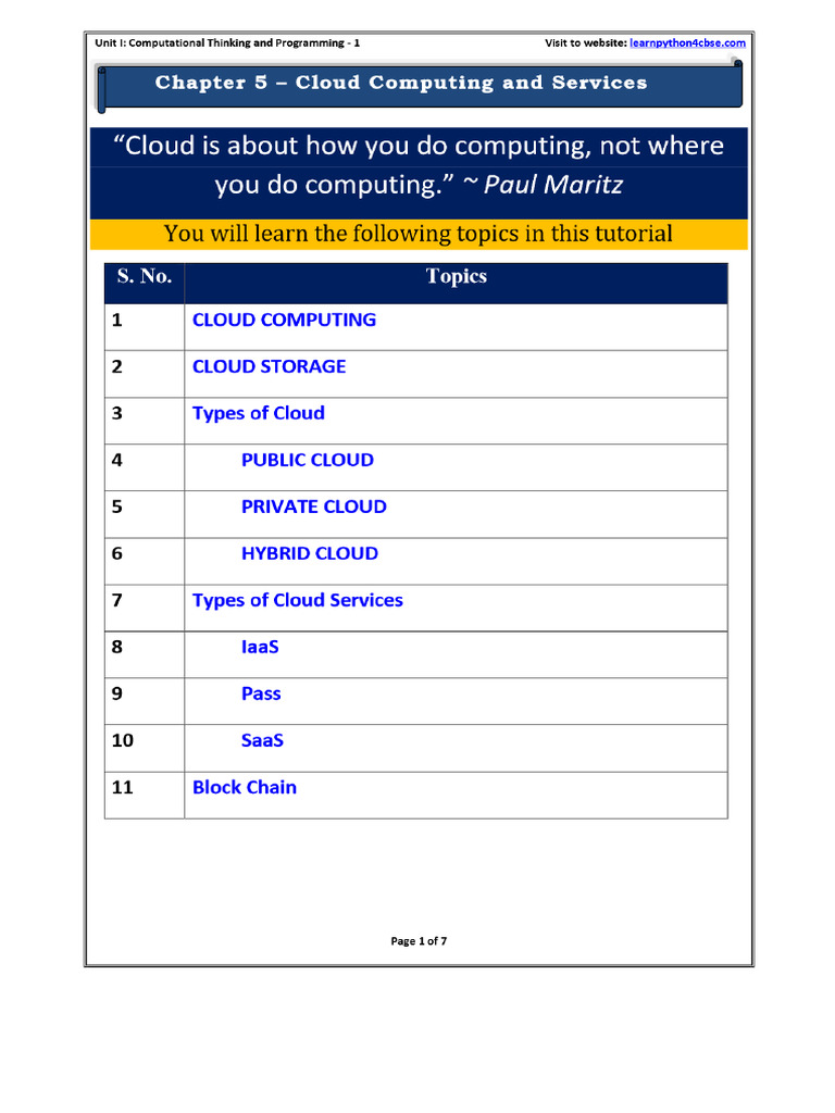Cloud Computing and Services | PDF