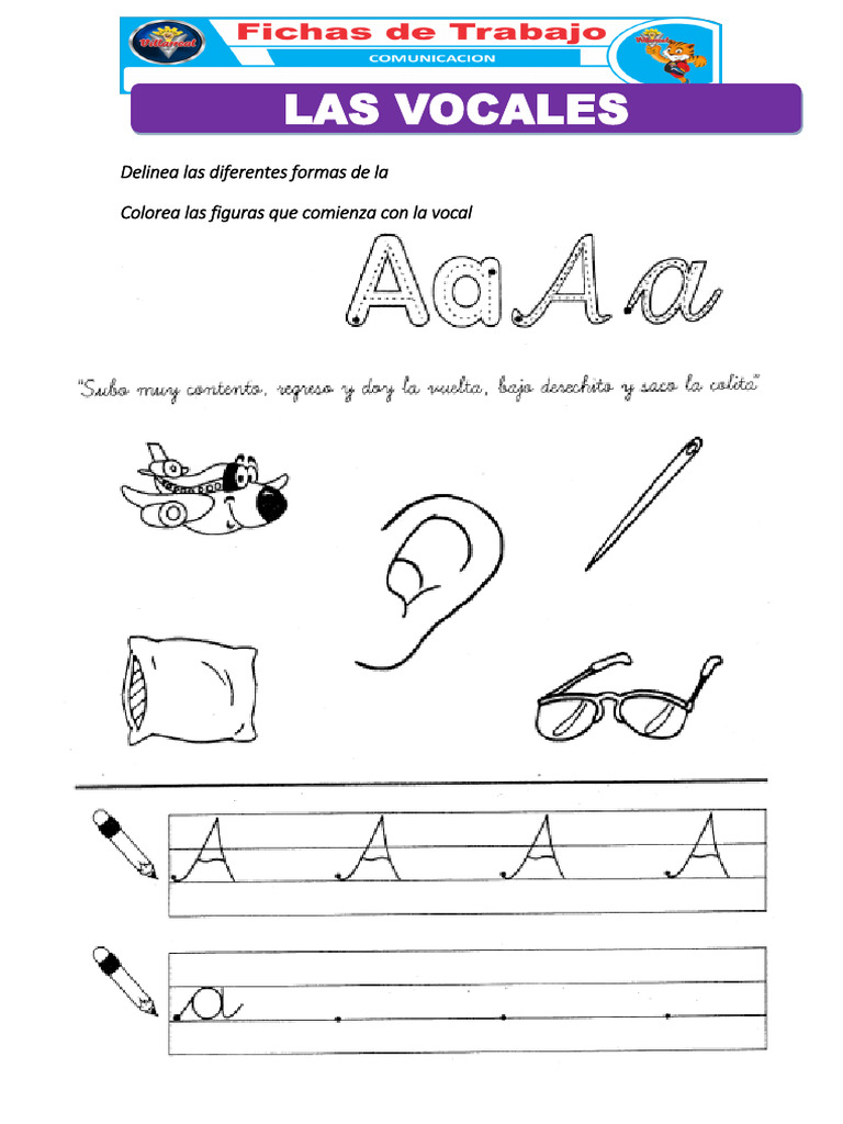 Actividades educativas con vocales | PDF | Artes del Lenguaje y ...