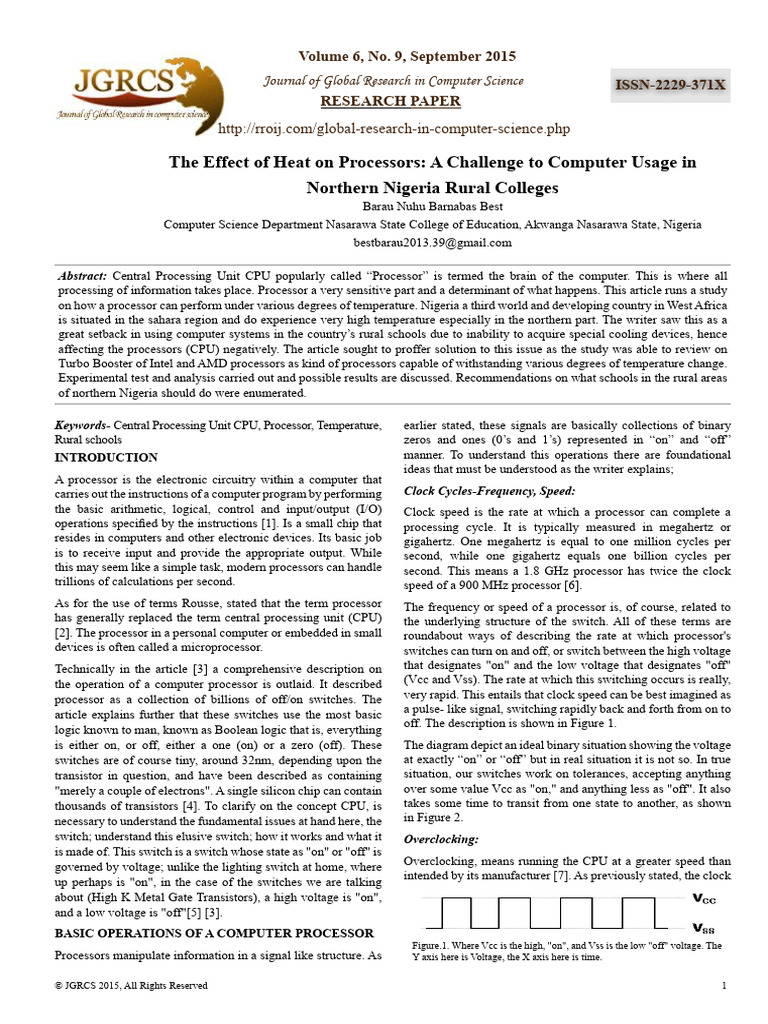 Heat Impact on CPUs in Northern Nigeria | PDF | Central Processing Unit ...
