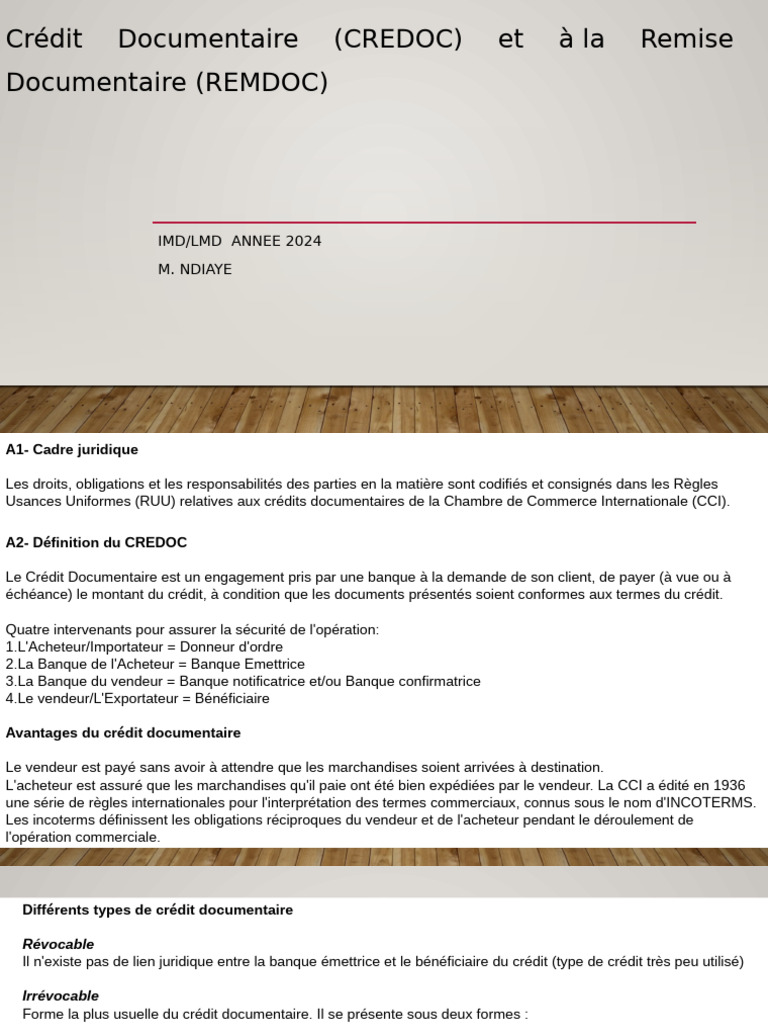 Credoc Remdoc | PDF | Lettre de crédit | Business