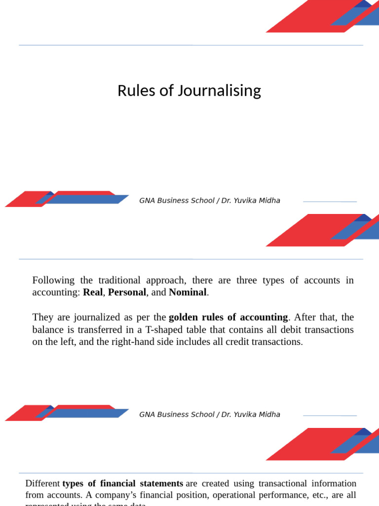 Rules of Journalisaing1723437694494 | PDF | Debits And Credits | Money