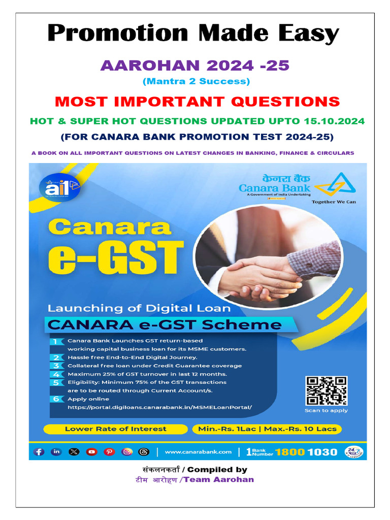 Hot & Super Hot Questions 2024-25 | PDF | Reserve Bank Of India | Inflation