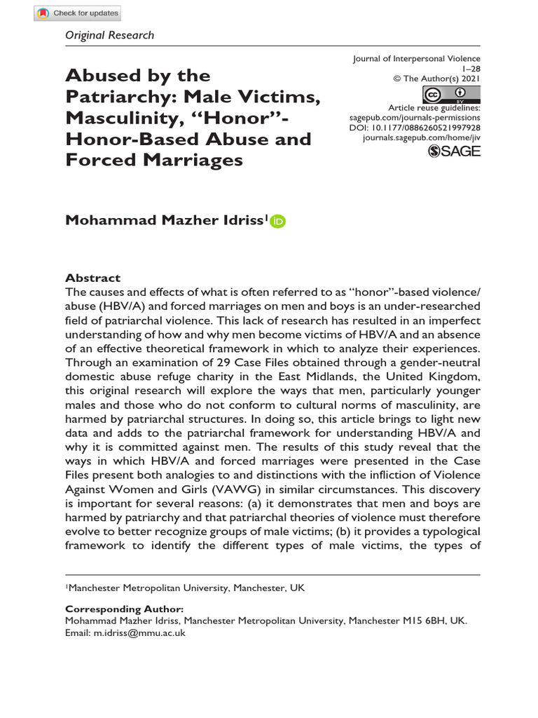 Abused by The Patriarchy Male Victims Masculinity | PDF | Masculinity ...