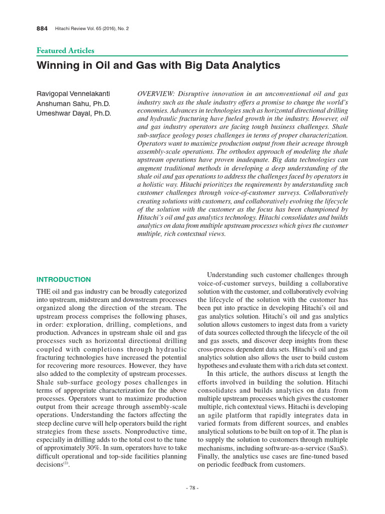 Big Data Analytics in Oil & Gas Industry | PDF | Analytics | Big Data