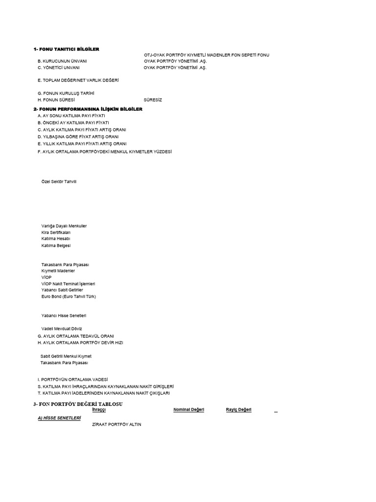 Otj 2023 Temmuz Aylik Rapor | PDF