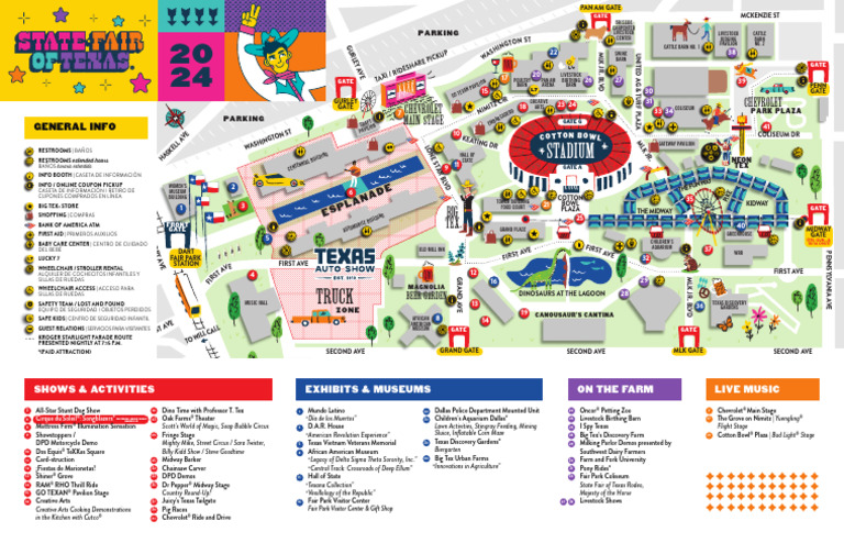 State Fair of Texas Map 2024 | PDF
