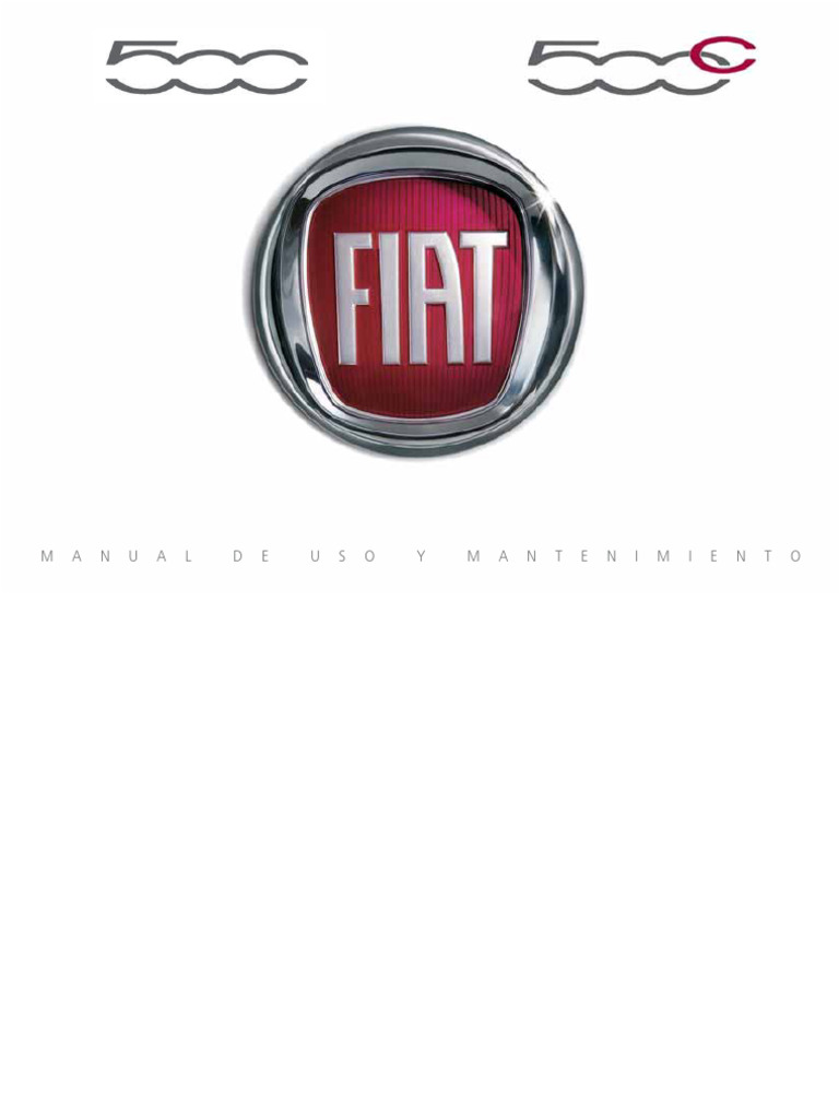 Manual de Usuario Fiat 500 | PDF | Gasolina | Arranque, image size:768x1024