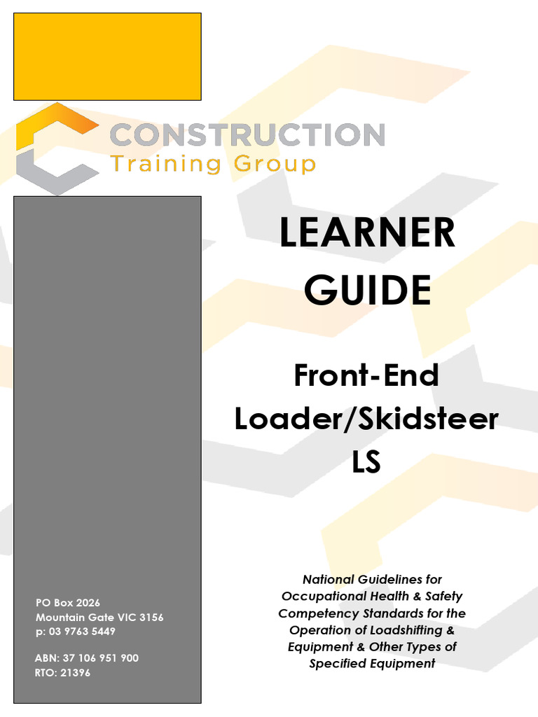 Front-End Loader/Skidsteer Guide | PDF | Loader (Equipment ...
