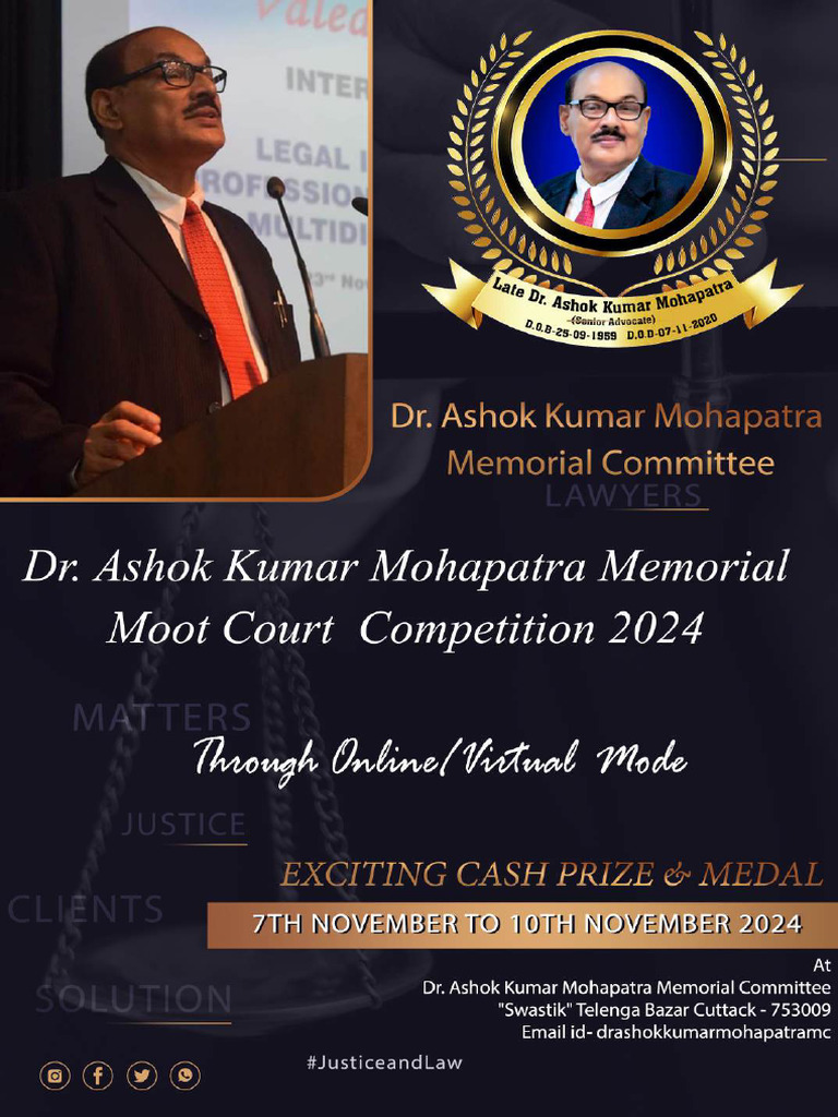 DR. Ashok Kumar Mohapatra Moot Court | PDF | Justice | Crime & Violence