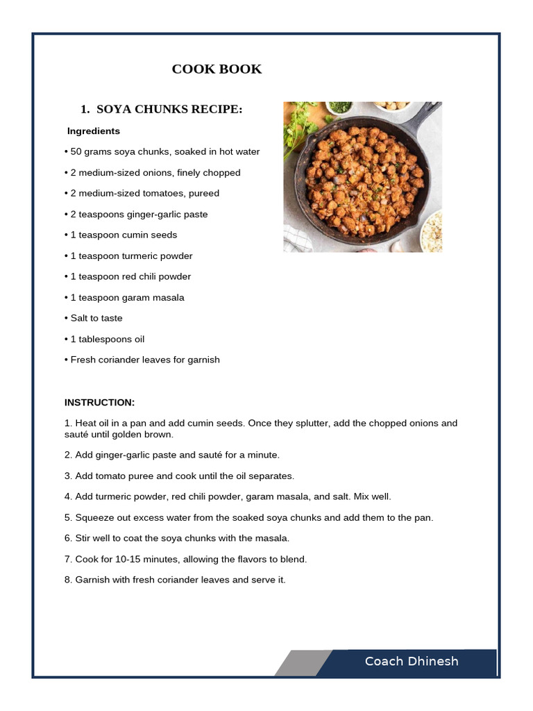 Cook Book | PDF | Dieting | Strength Training