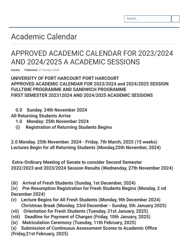 Academic Calendar PDF Academic Term