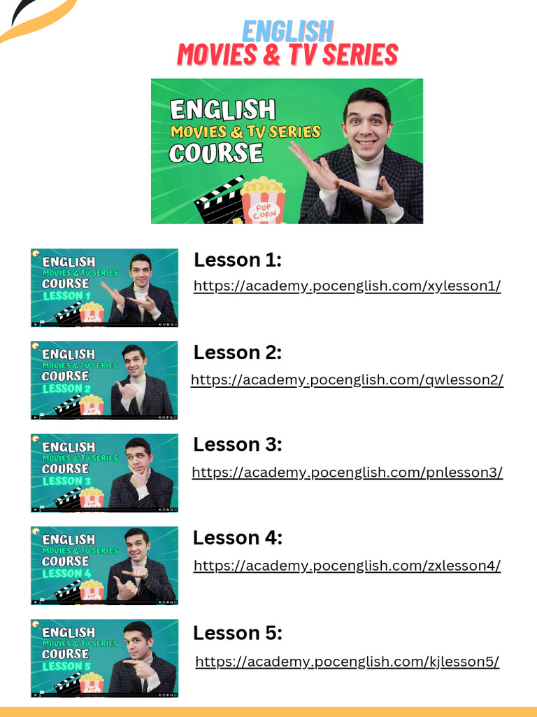 Movies & TV Series Course | PDF