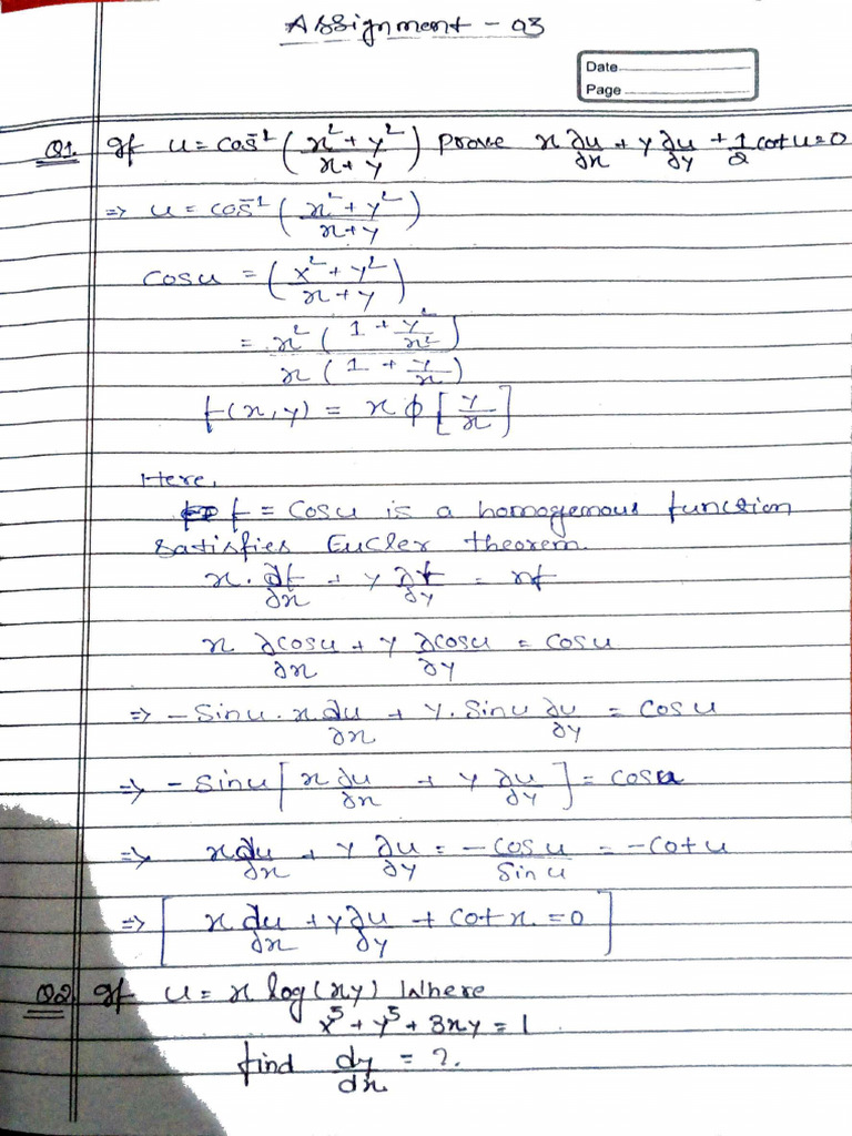 Math Assignment 3 | PDF