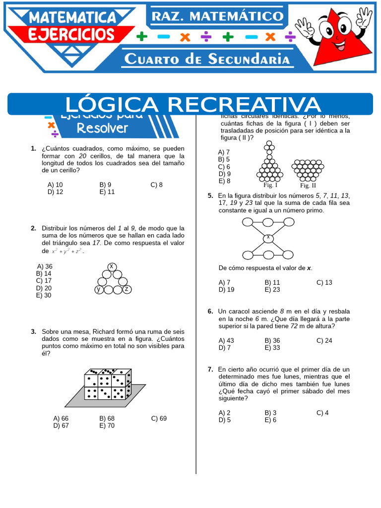 Problemas de Razonamiento Matemático | PDF