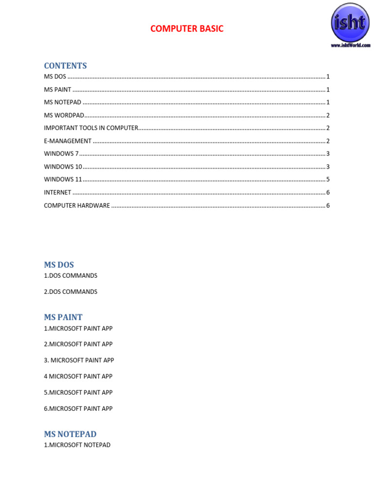 COMPUTER BASIC | PDF | Window (Computing) | Windows 10