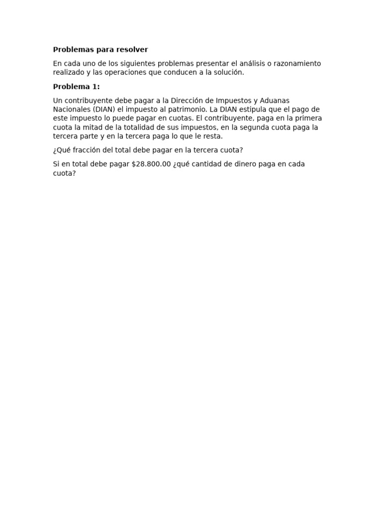 Problemas para Resolver | PDF | Negocios | Finanzas y dinero