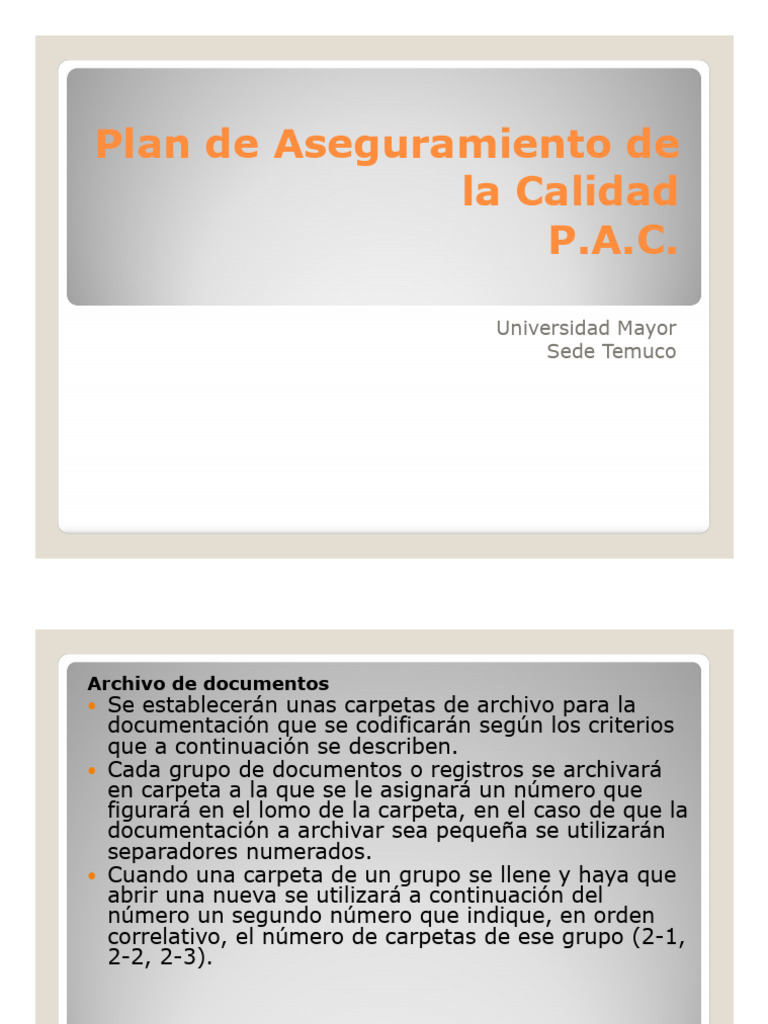 Plan de Aseguramiento de La Calidad - Parte 2 | PDF | Calibración ...