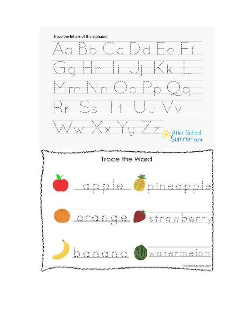 Grade 1 - Trace The Line | PDF