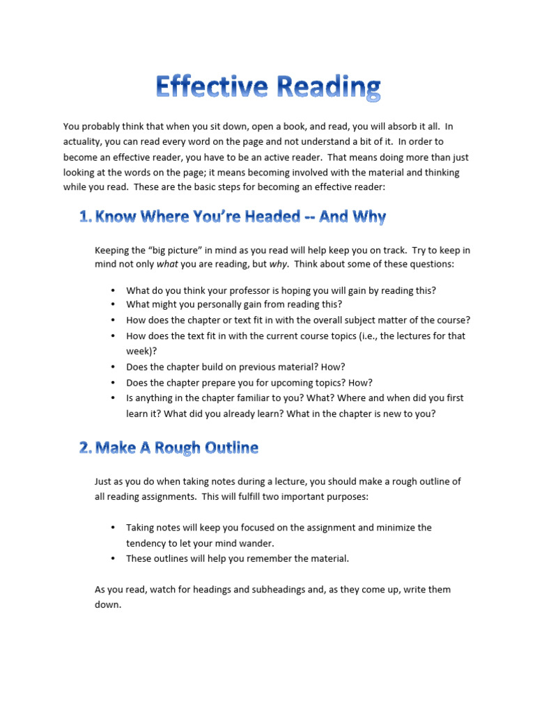 Effective Reading Strategies Articles