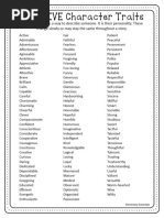 Character Traits for OCs: Positive & Negative | PDF | Psychology ...