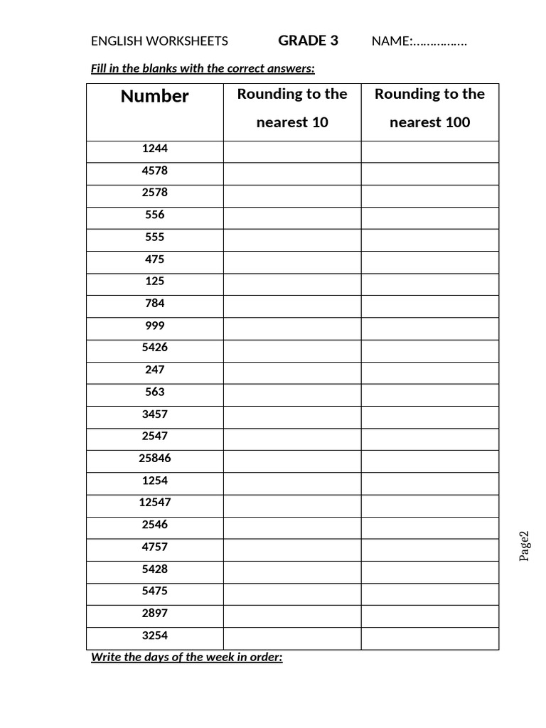 Grade 3 - Math - Rounding - Shapes - Money | PDF