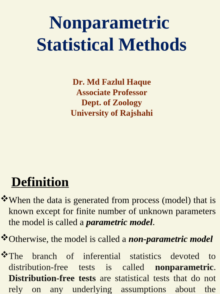 Nonparametric Statistical Methods Explained | PDF | Nonparametric ...