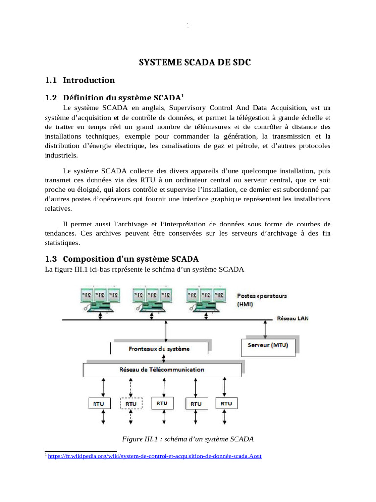 Introduction au système SCADA et ses fonctions | PDF | Scada | Serveur ...