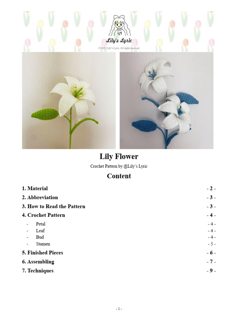 Lily of the Valley Crochet Pattern | PDF | Crochet | Yarn