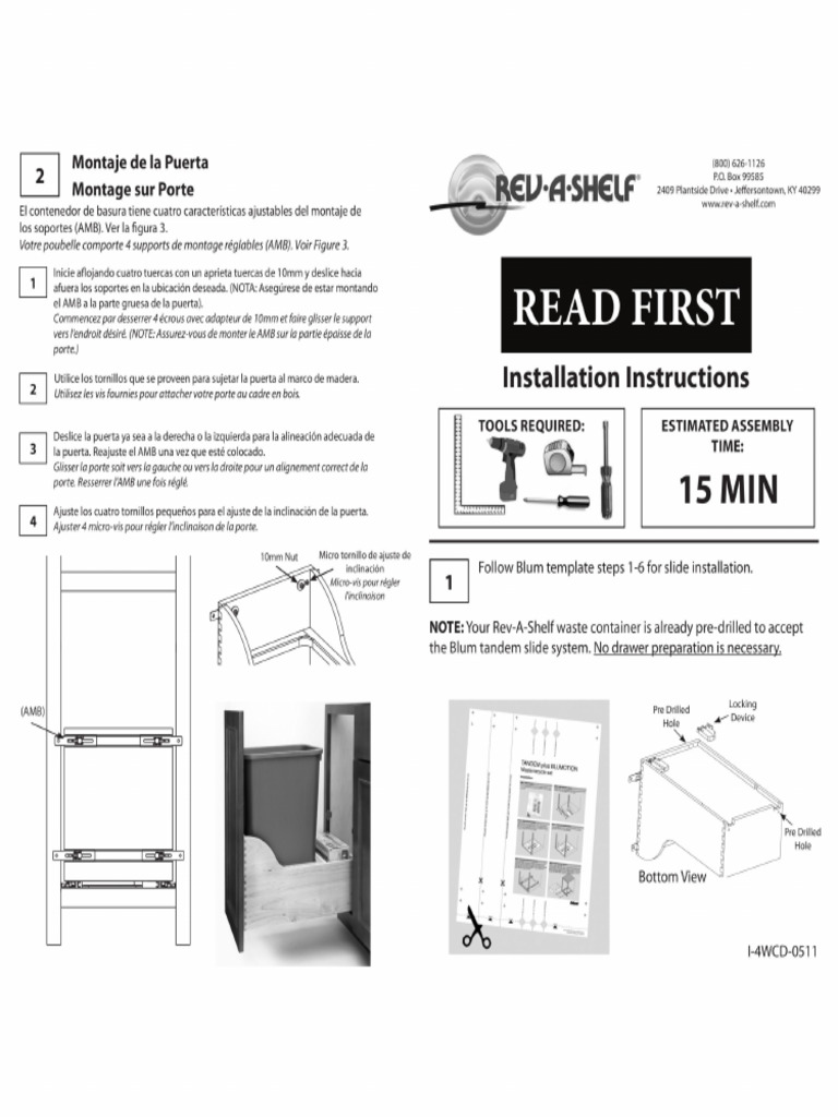 Rev A Shelf 4vl 1832dm 2 Installation | PDF