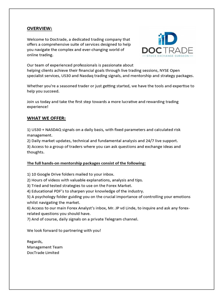 Doctrade overview pdf