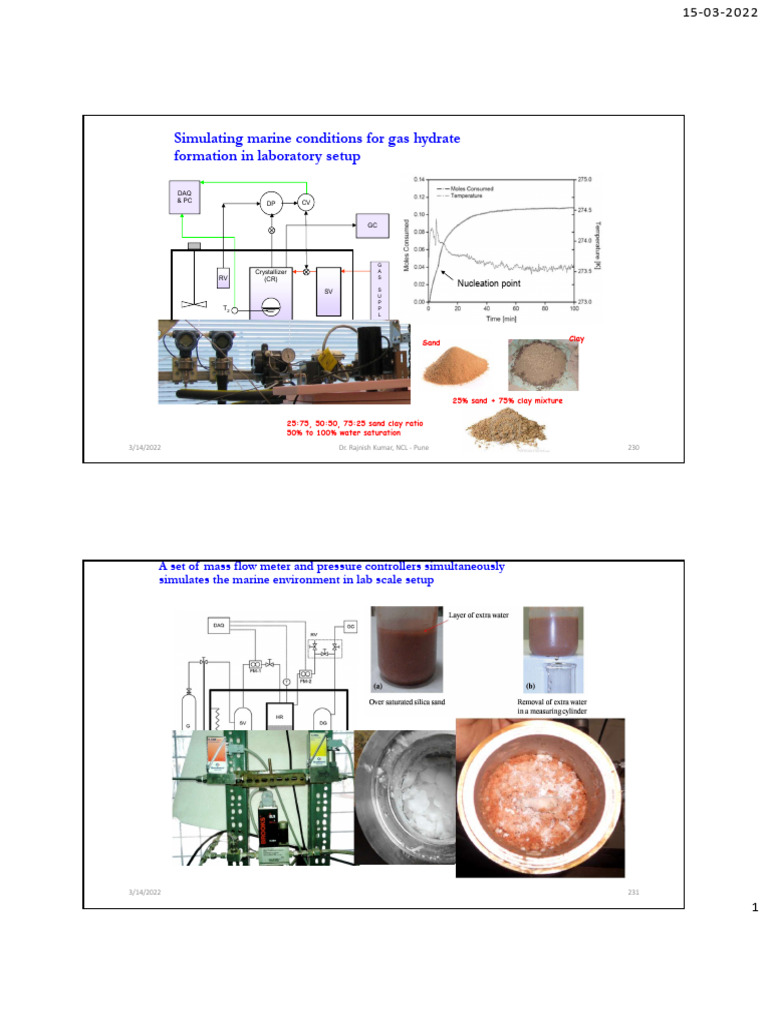 Marine Gas Hydrate Formation Study | PDF | Methane | Crystallization
