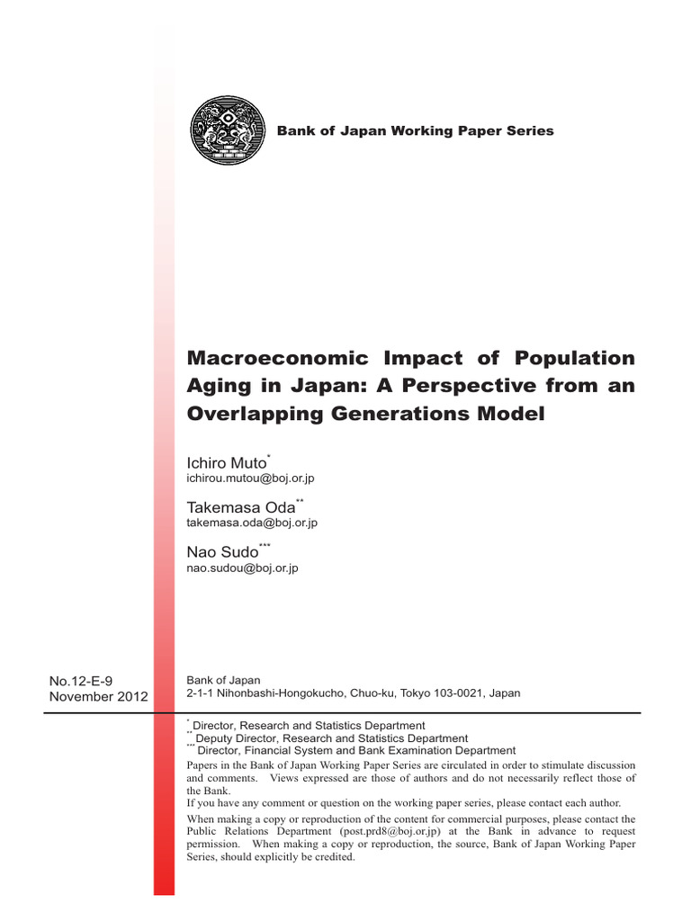 Macroeconomic Impact of Population Aging in Japan: A Perspective From ...