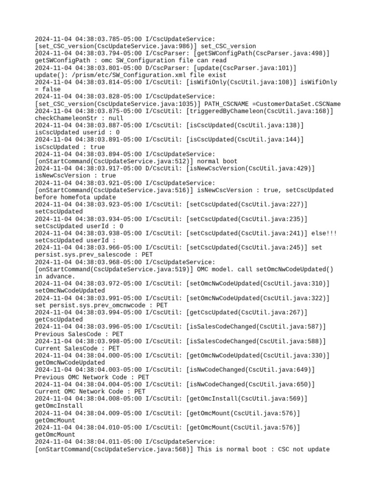 CSC Update Service Log Analysis | PDF | Software Development ...