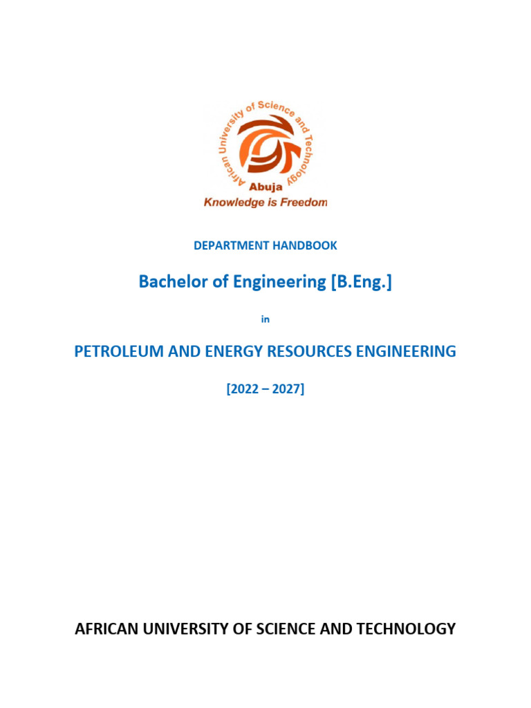 Petroleum Engineering Program Handbook | PDF | University And College ...