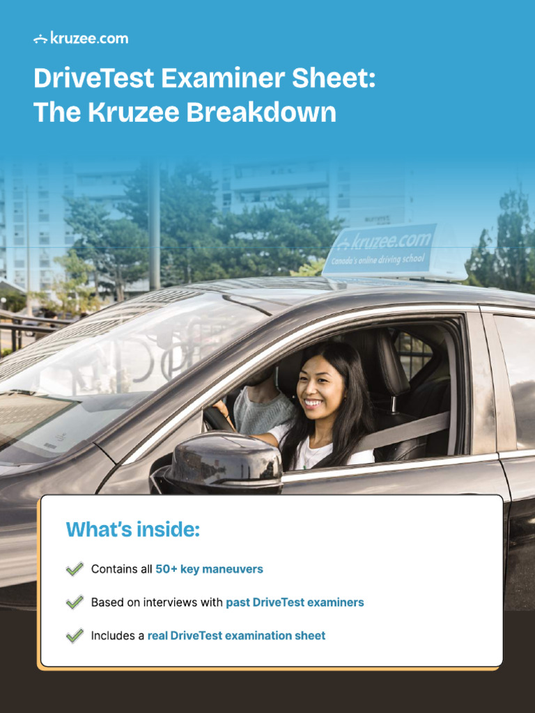G2 and G Road Test Examiner Guide | PDF | Traffic | Intersection (Road)