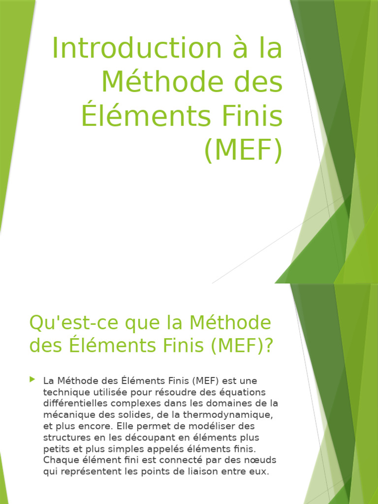 Introduction à la Méthode des Éléments Finis | PDF | Méthode des ...