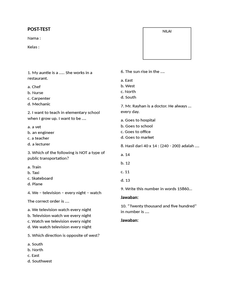 PRETEST | PDF