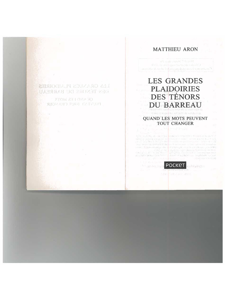 Le Procès de Christian Ranucci - Plaidoyer | PDF