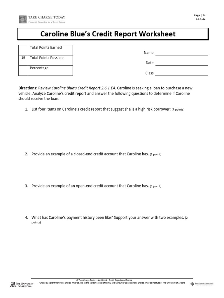 Caroline Blue's Credit Report Analysis | PDF | Credit Card | Credit History